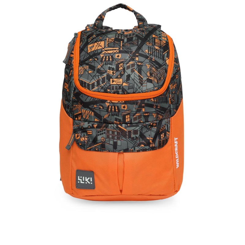 Wildcraft Unisex Orange & Black Trix18 Graphic Backpack