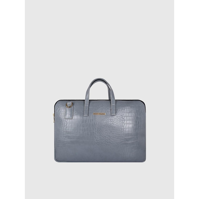 Bagsy Malone Grey Textured Laptop Bag
