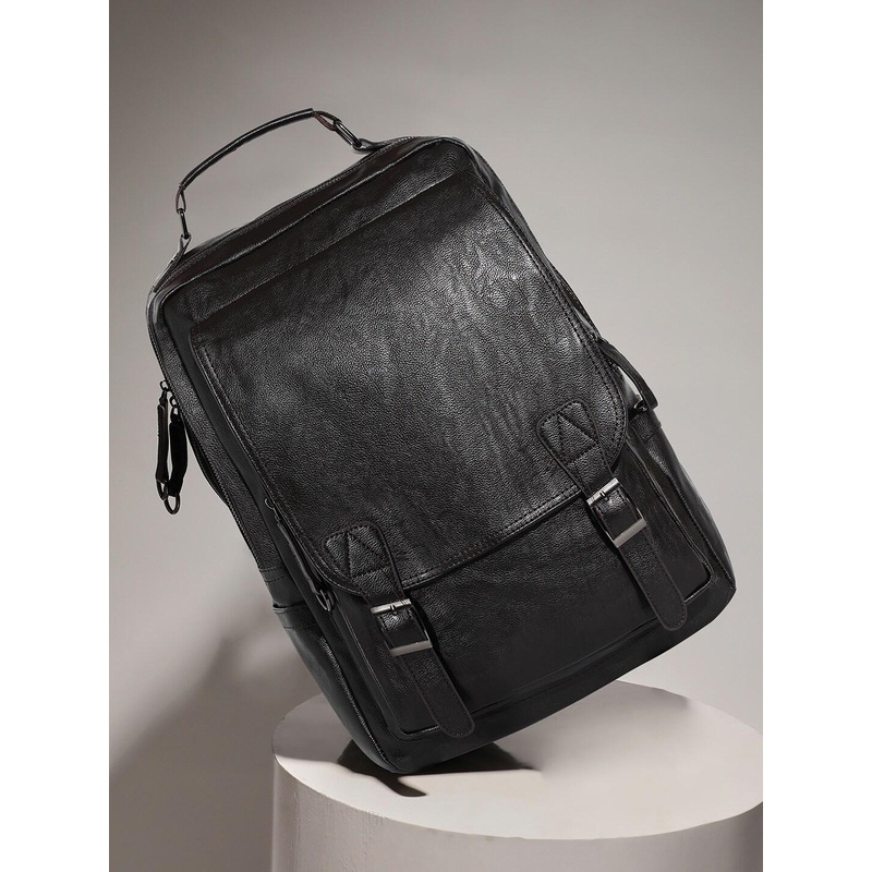 French Accent The Maverick Men Textured Padded Compression Straps Daisy Chains Backpack