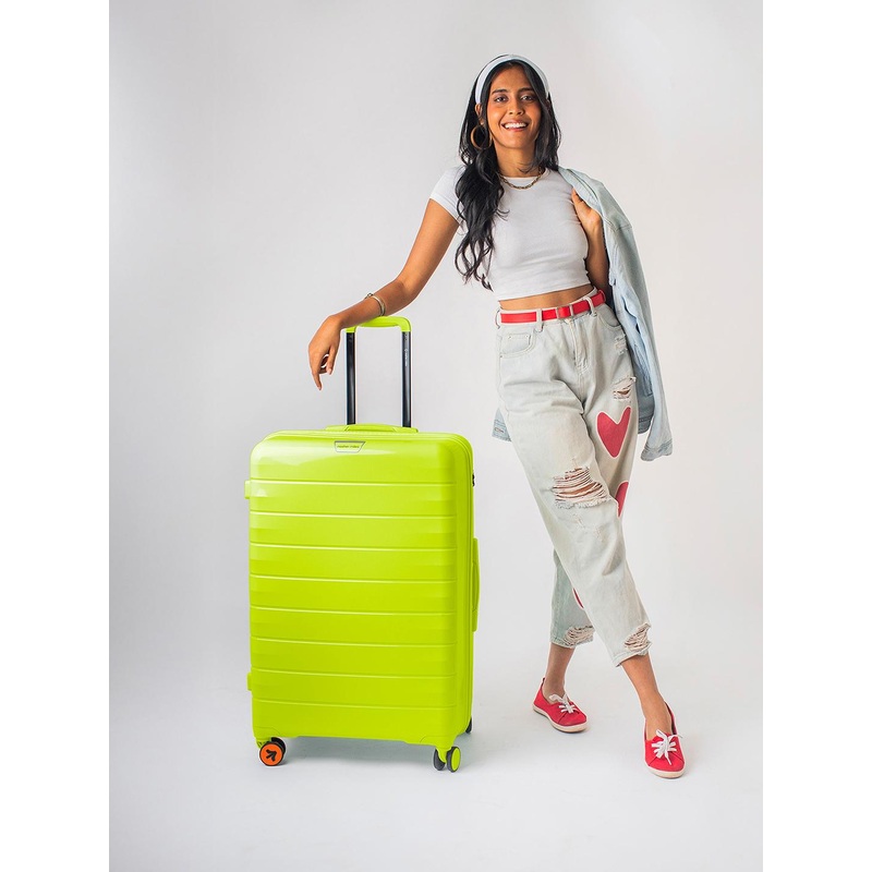 Nasher Miles Vienna Polypropylene Large Green Trolley Bag – 28 Inch (75 cm)