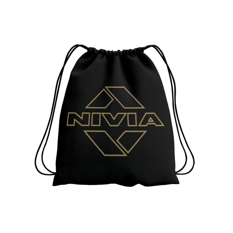 NIVIA Brand Name Printed String Backpack