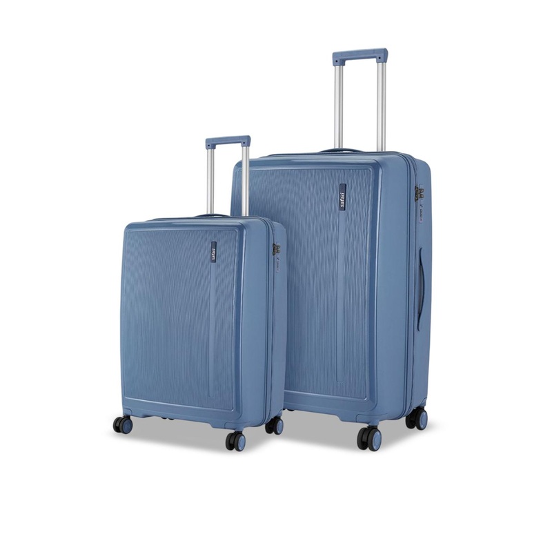 Safari Cooper Set Of 2 Textured Water-Resistant Hard-Sided Trolley Bags