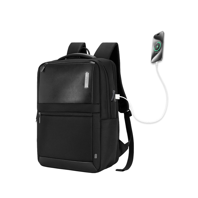 Safari Select Prime Black with Multiutility Organizer and USB port Laptop Backpack 25L