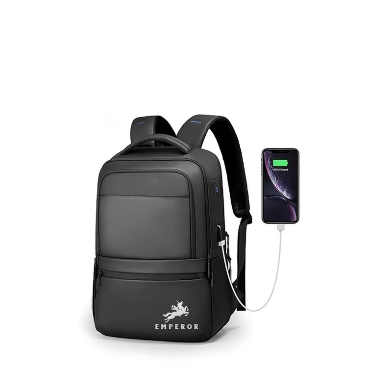 True Human EMPEROR Anti-Theft Backpack With USB Charging Port