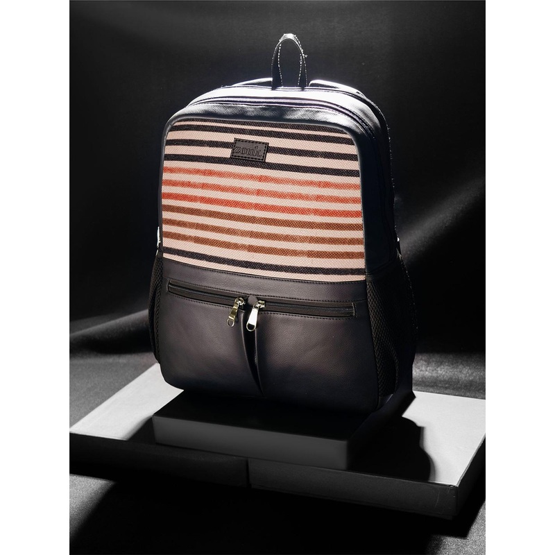 ZOUK Striped Backpack with Compression Straps Up to 16 inch