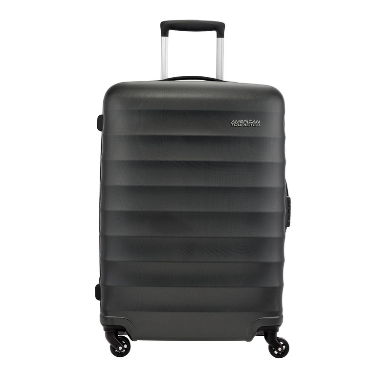 AMERICAN TOURISTER Charcoal Grey Solid Hard Barcelona Medium Trolley Suitcase – 69 cm