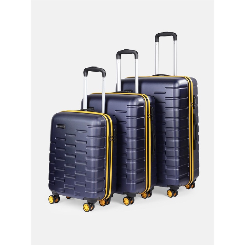 Aristocrat Fencer Pro Set Of 3 Textured Hard Trolley Bag- 186L