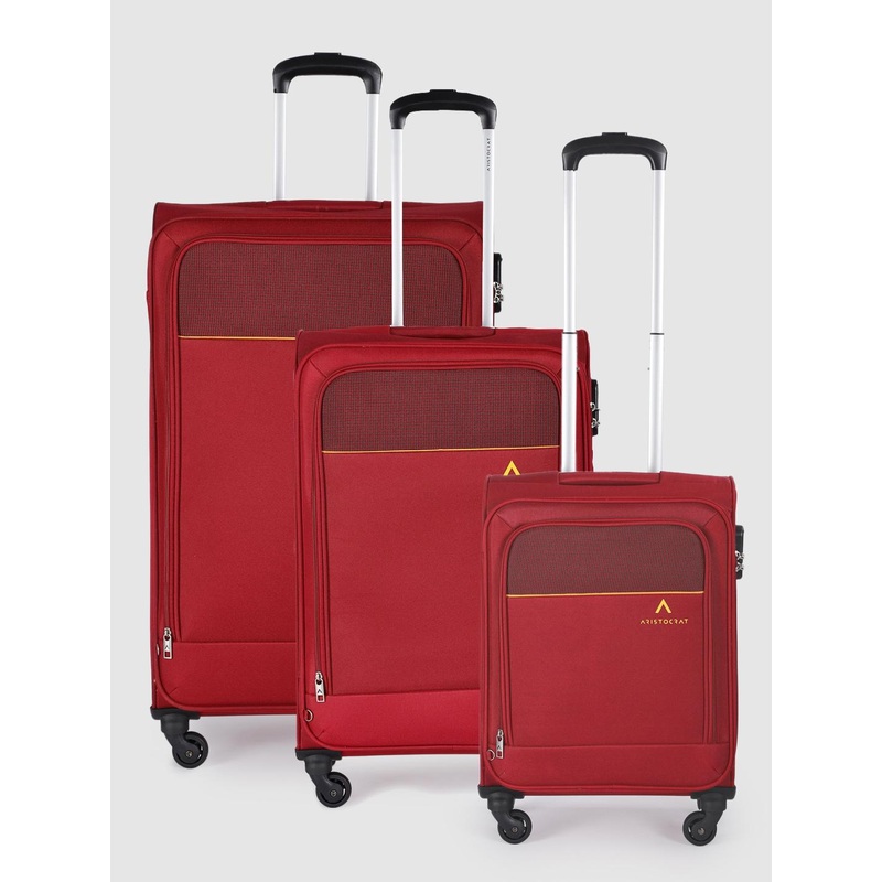 Aristocrat Pack of 3 OASIS PLUS Trolley Suitcases – Cabin, Medium & Large