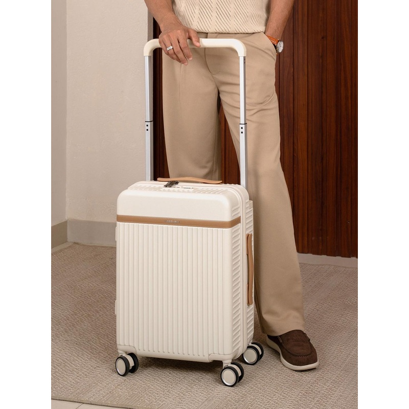 Assembly Premium Polycarbonate Cabin Trolley Bag – 20 inch – White – Rover 45 Litres