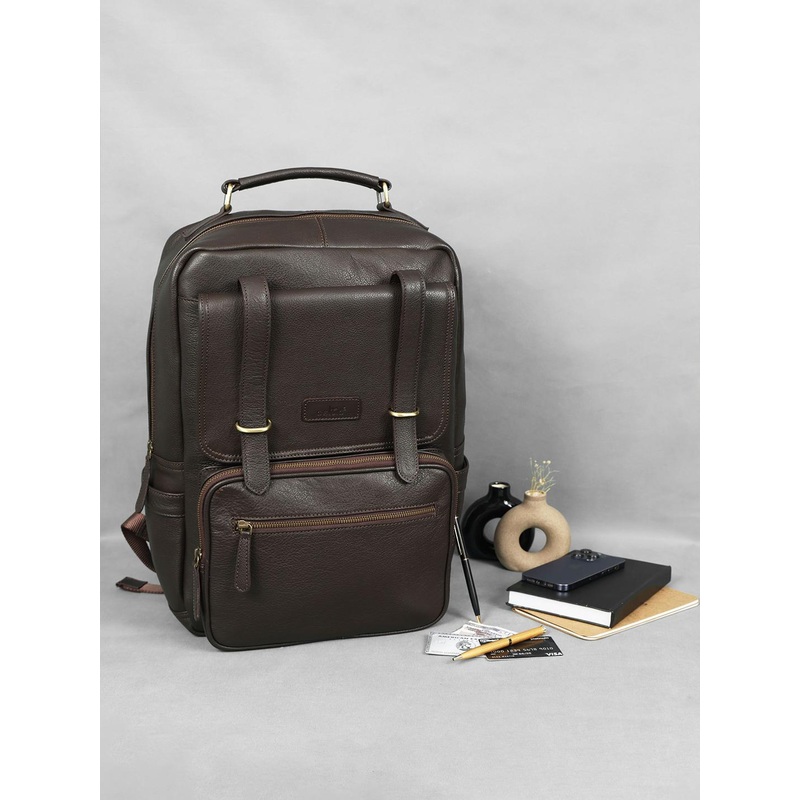 Celtic Unisex Leather Textured Laptop Backpack