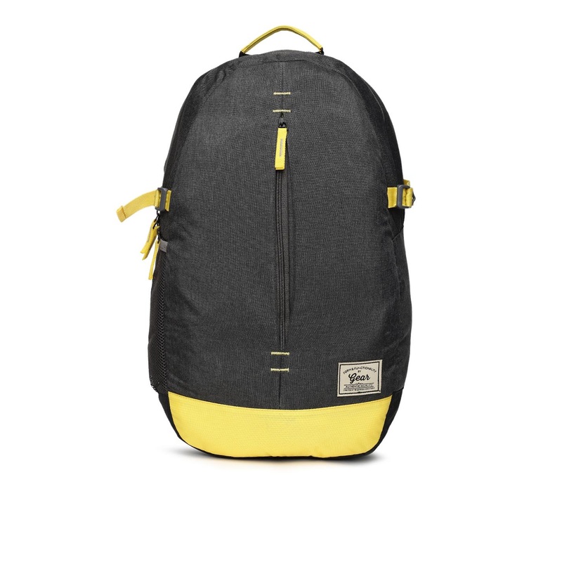 Gear Unisex Charcoal Grey Solid Backpack