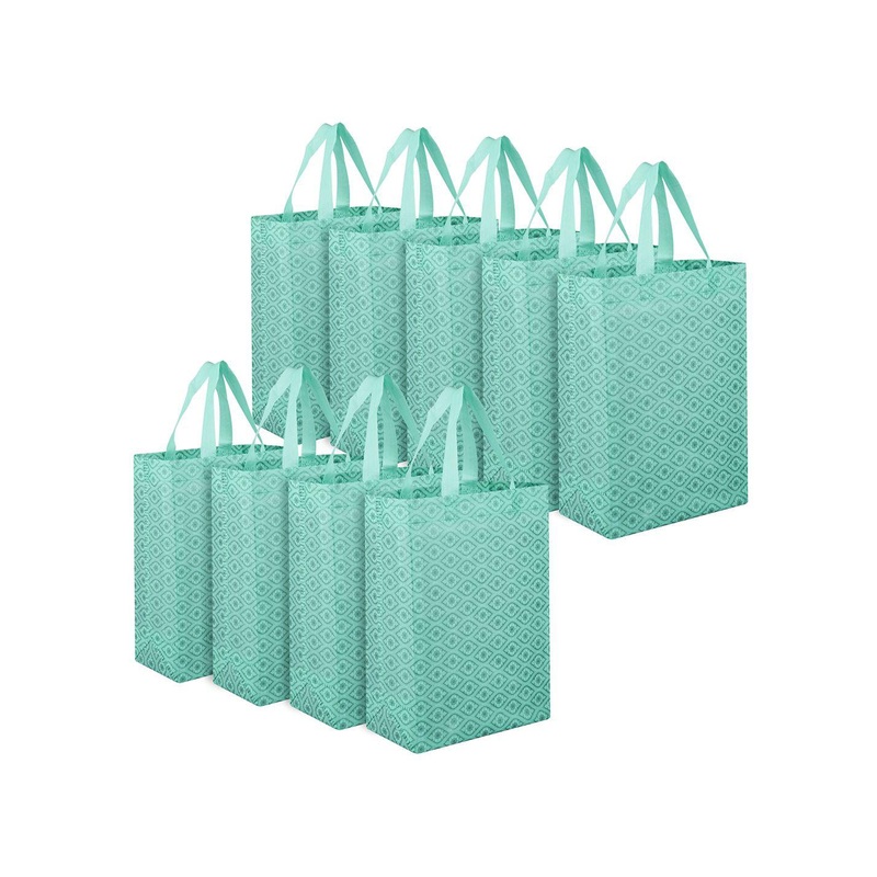 Kuber Industries Set of 9 Printed Structured Tasselled Handheld Bag