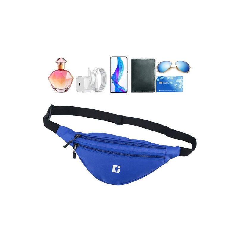 Kuber Industries Structured Nylon Waist Bag With Zip & Adjustable Strap Sling Bag