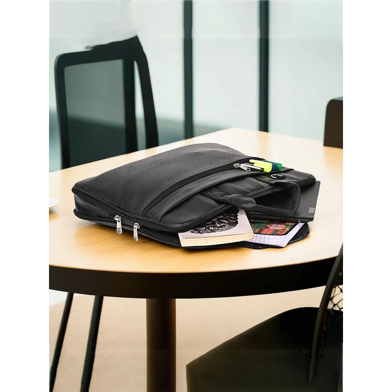 Kuber Industries Unisex Leather Laptop Padded Bag