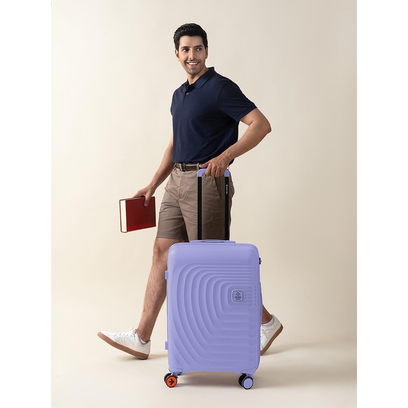 Nasher Miles Boston Polypropylene Medium Purple Trolley Bag – 24 Inch (65 cm)