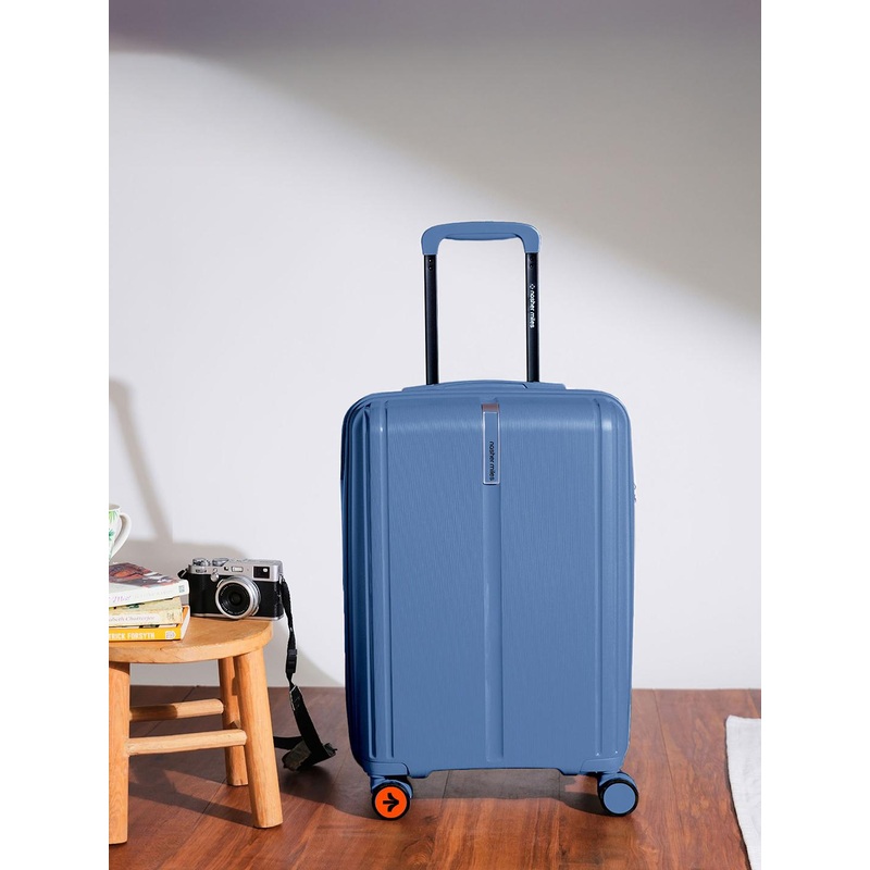 Nasher Miles The Line Polypropylene Cabin Blue Trolley Bag – 20 inch (55cm)