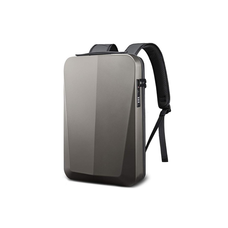 Red Lemon Unisex Hard Ironlook Briefcase with USB Charging Backpack