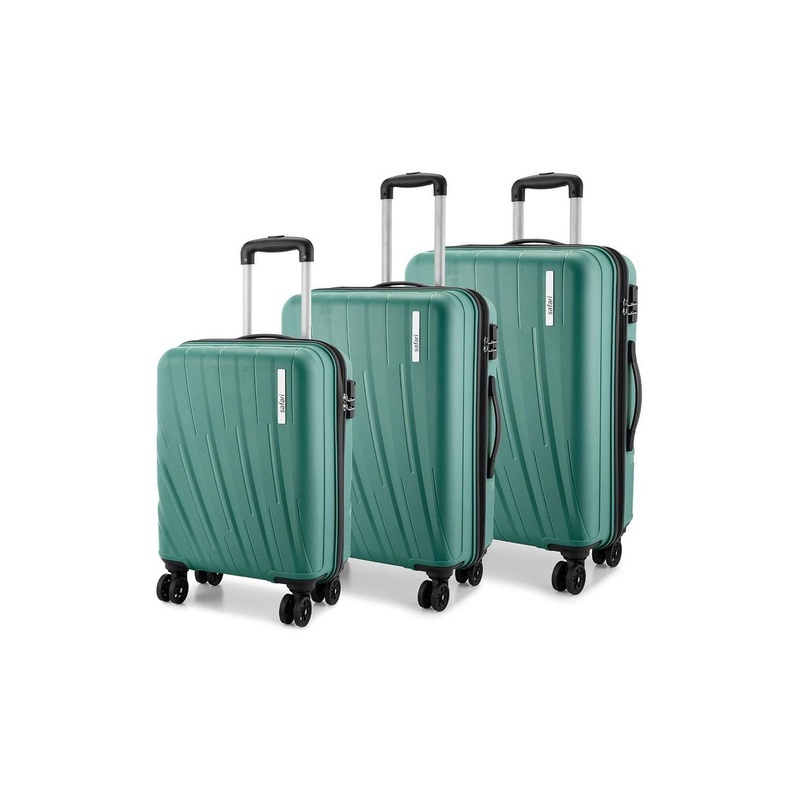 Safari Cairo Set Of 3 Textured Hard Sided Trolley Bags