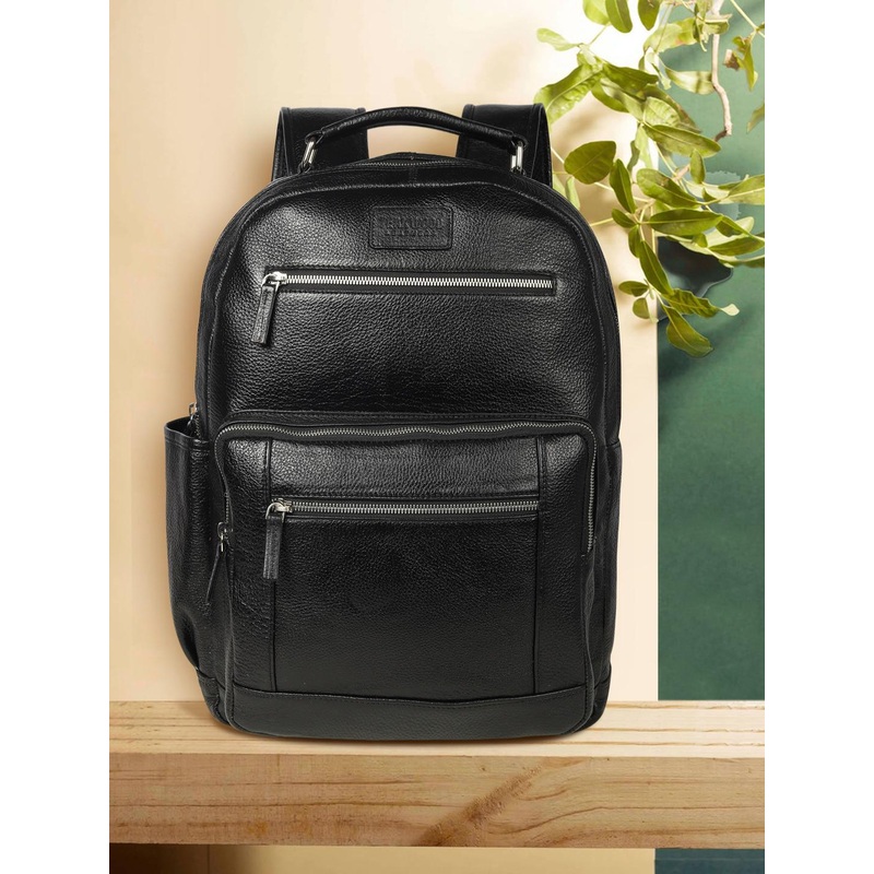 Teakwood Leathers Unisex Black Backpack