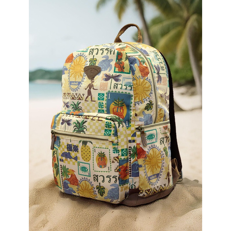 The Souled Store Men Tropical Graphic Printed Backpack