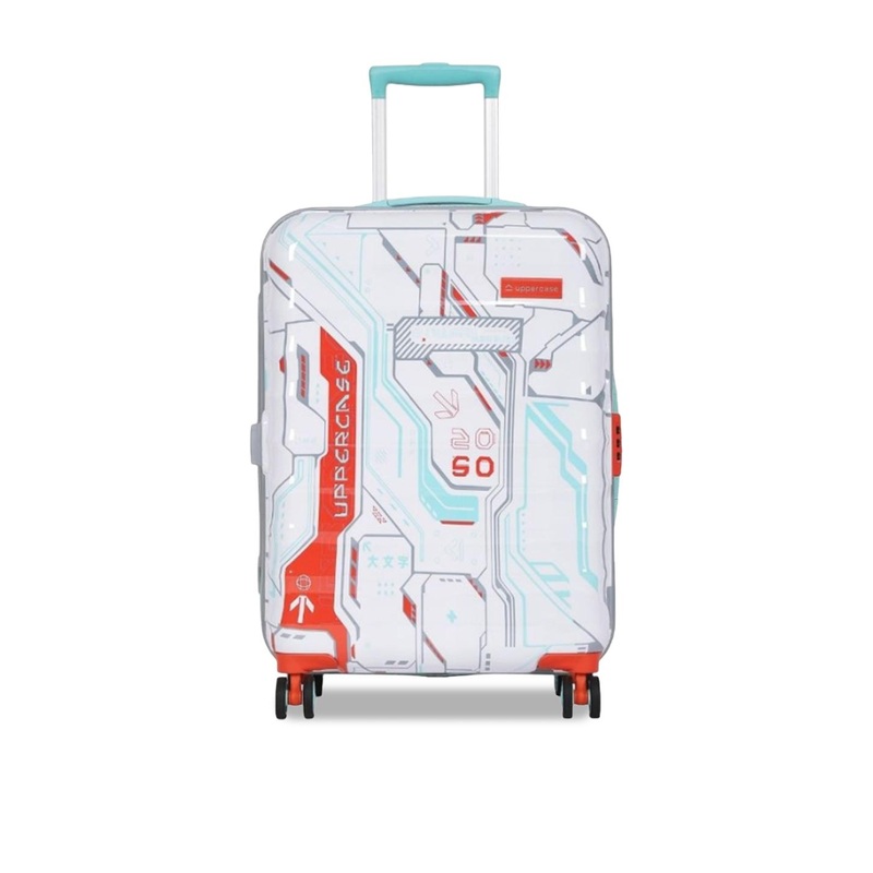 uppercase Cyber Punk Printed Medium Trolley Suitcase