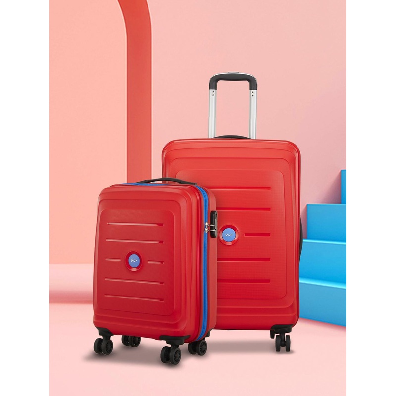 VIP CORSA Set of 2 Hard Textured Trolley Suitcases – Cabin and Medium