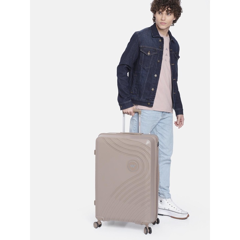 Wildcraft Taupe Textured Onyx Large Trolley Suitcase