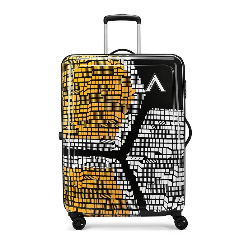 Bruce Orange Large Hard Luggage 73cm Check-in Trolley Bag with 8-Wheel & Combination Lock