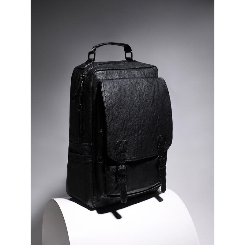 French Accent The Maverick Men Textured Non-Padded Backpack