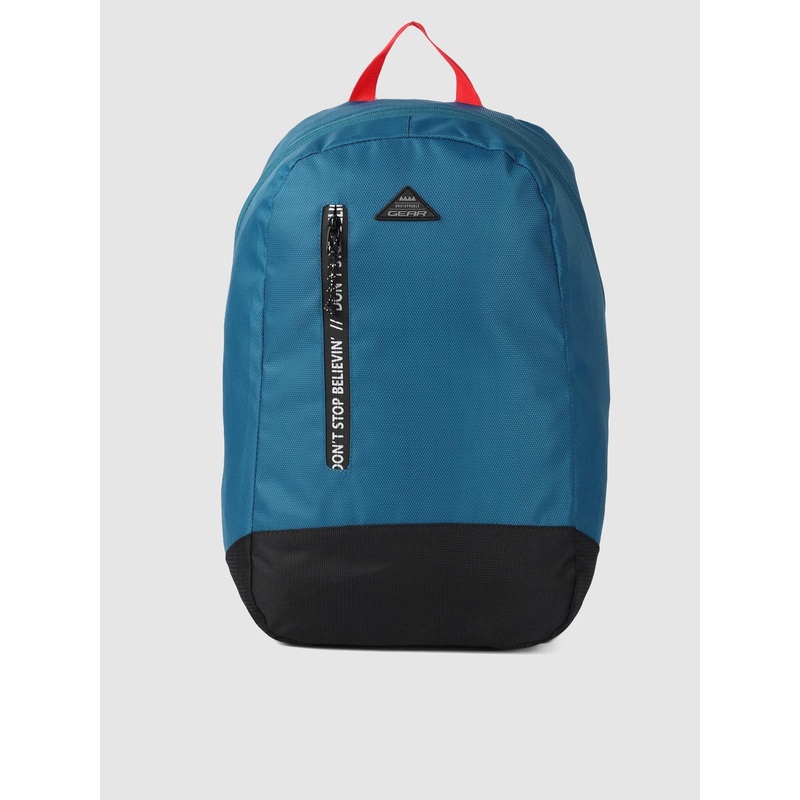 Gear Unisex Blue & Black Colourblocked Superior Backpack