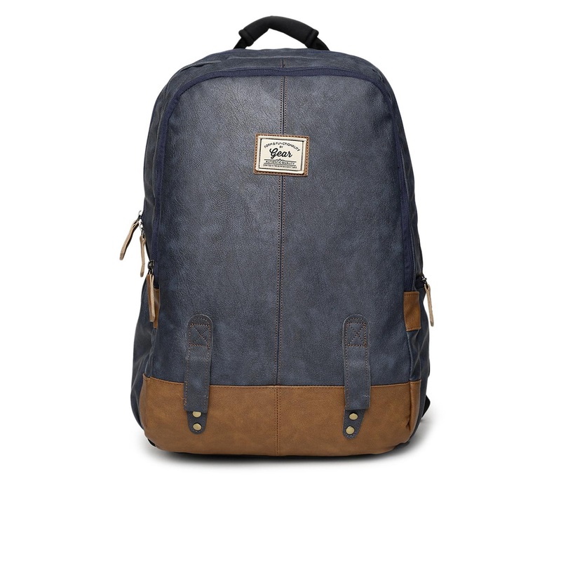 Gear Unisex Navy Blue Solid Backpack