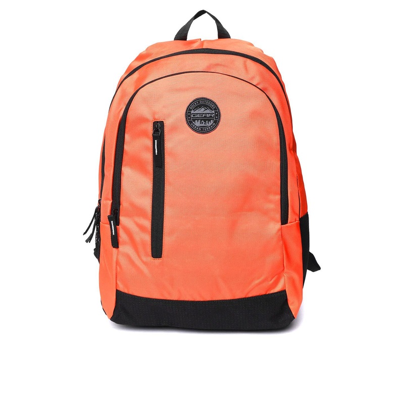 Gear Unisex Orange Solid Backpack
