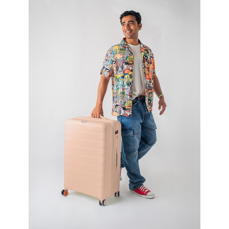 Nasher Miles Vienna Polypropylene Large Peach Trolley Bag – 28 Inch (75 cm)