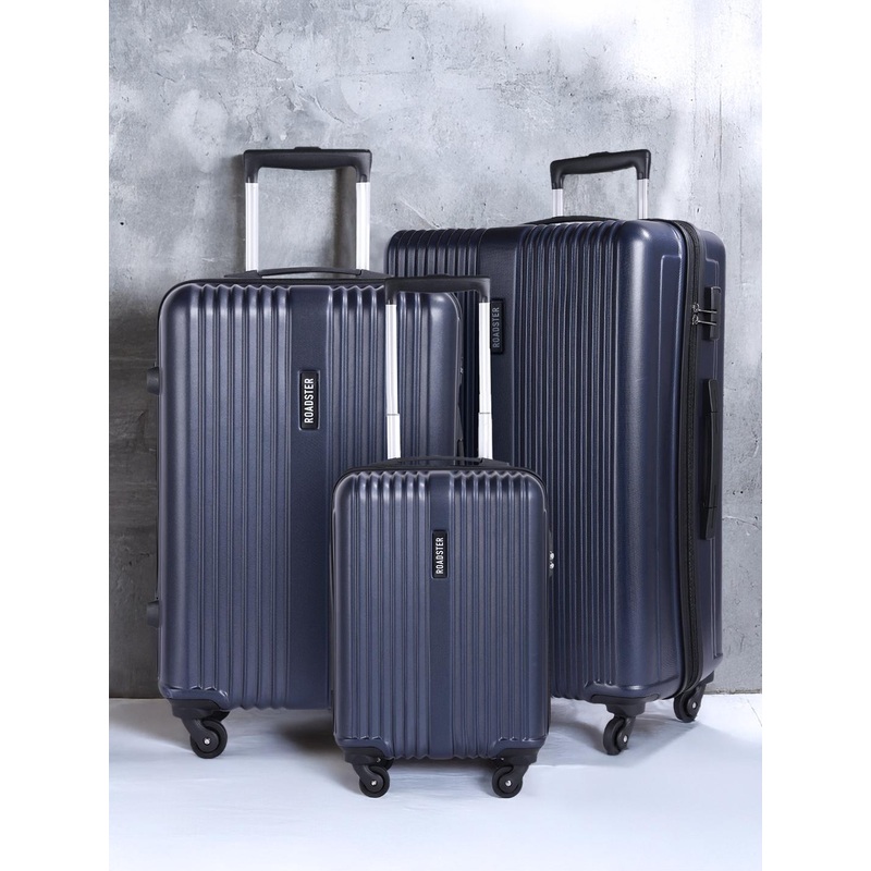 Roadster String Set of 3 360-Degree Rotation Trolley Suitcases – Cabin, Medium & Large