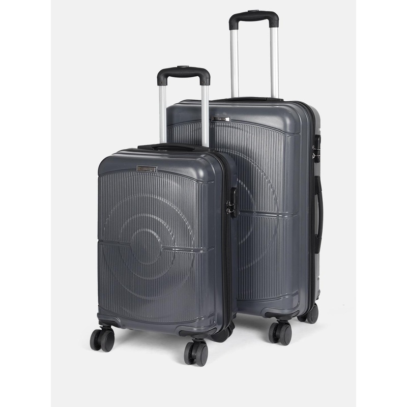 Teakwood Leathers Concentrix Set of 2 360-Degree Rotation Trolley Bag – 95L