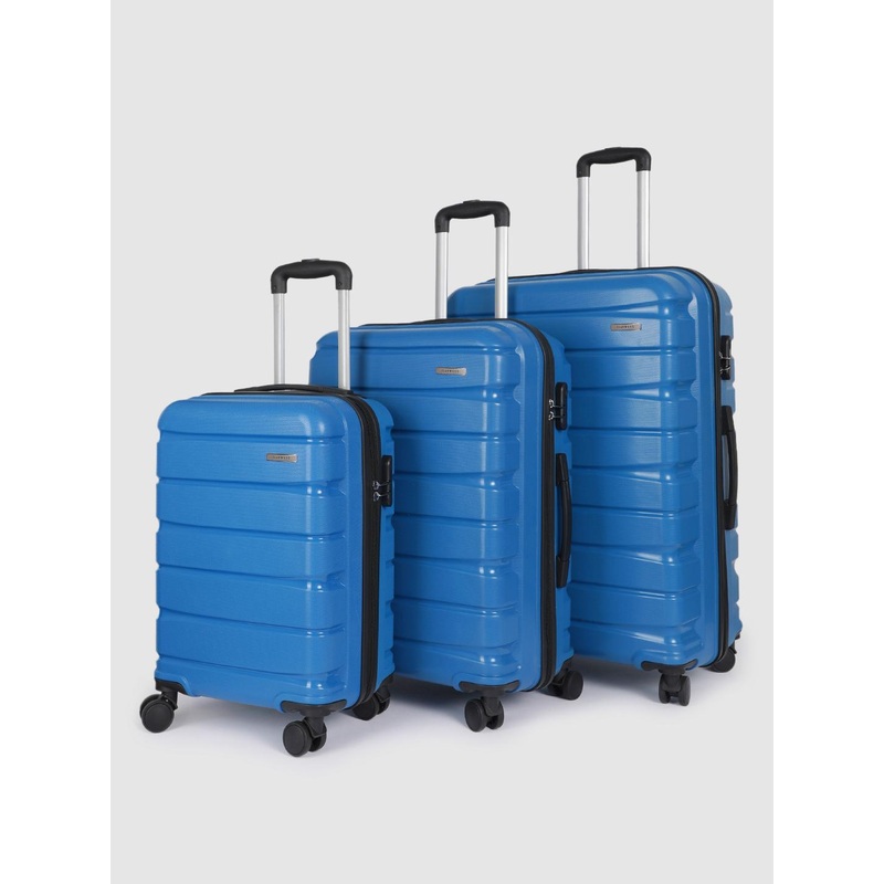 Teakwood Leathers India Set of 3 360-Degree Rotation Hard Sided Trolley Bag-191L