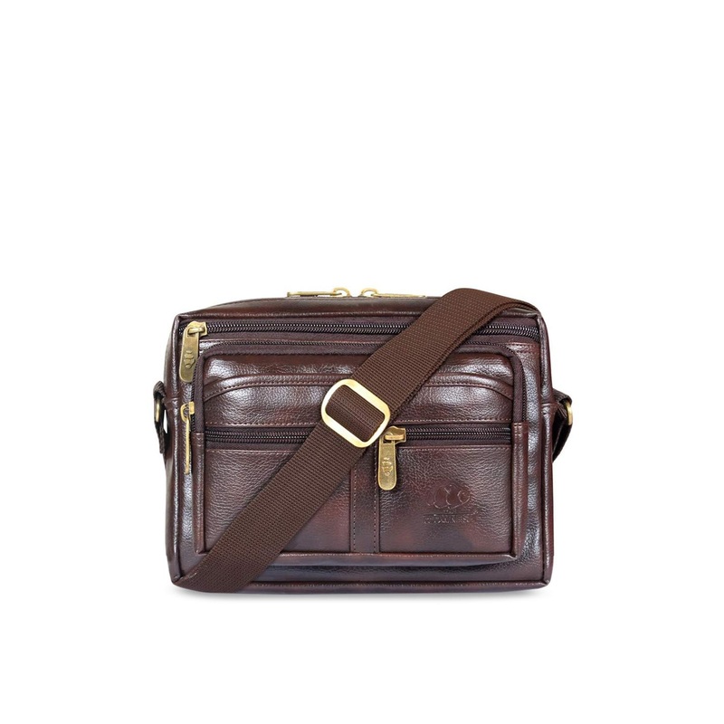 THE CLOWNFISH Unisex Brown Messenger Bag
