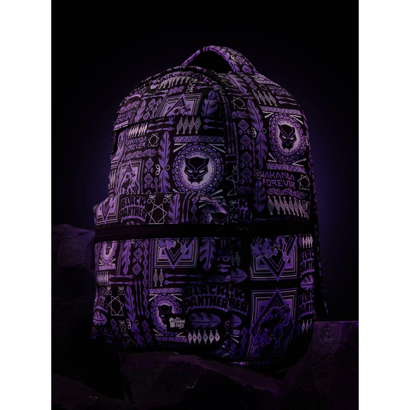 The Souled Store Black Panther Tribal Pattern Backpack