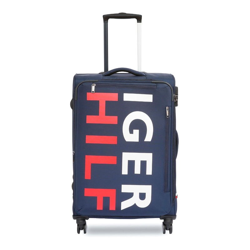 Tommy Hilfiger Brand Logo Printed Medium Trolley Suitcase