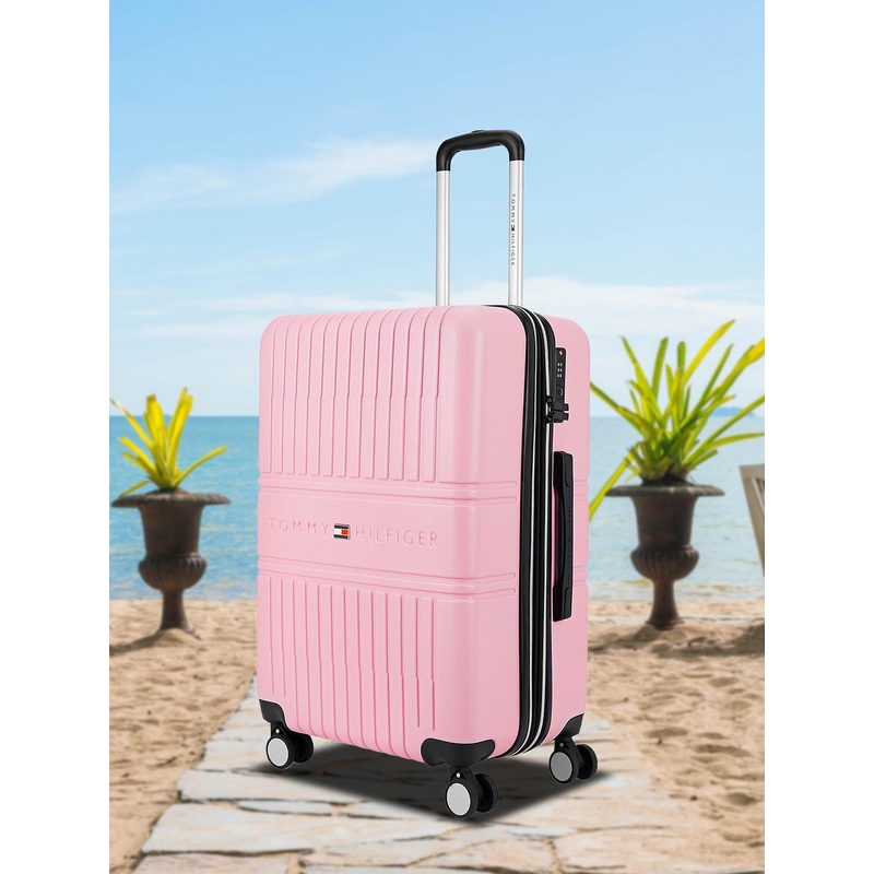 Tommy Hilfiger Textured Hard Sided Large Trolley Suitcase