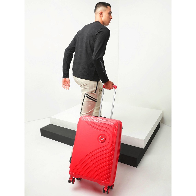 Wildcraft Onyx Textured Water Resistance Pro-Bond Technology Medium Trolley Suitcase