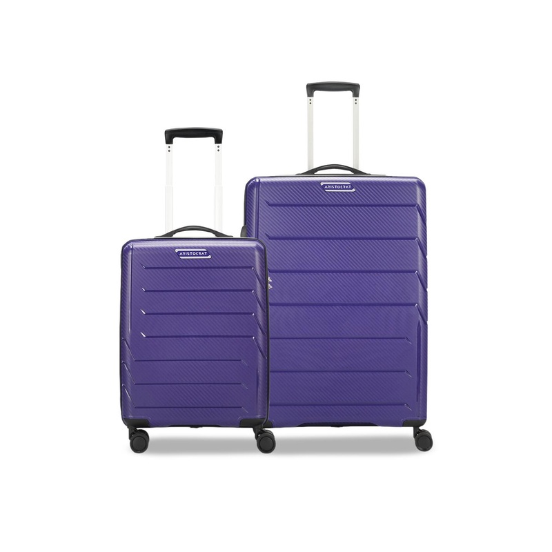 Aristocrat Pack Of 2 Textured Hard-Sided Trolley Bag