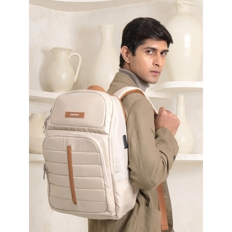 Assembly Odyssey White Premium Laptop Backpack fits upto 15.6 inch laptop – 35 Liters