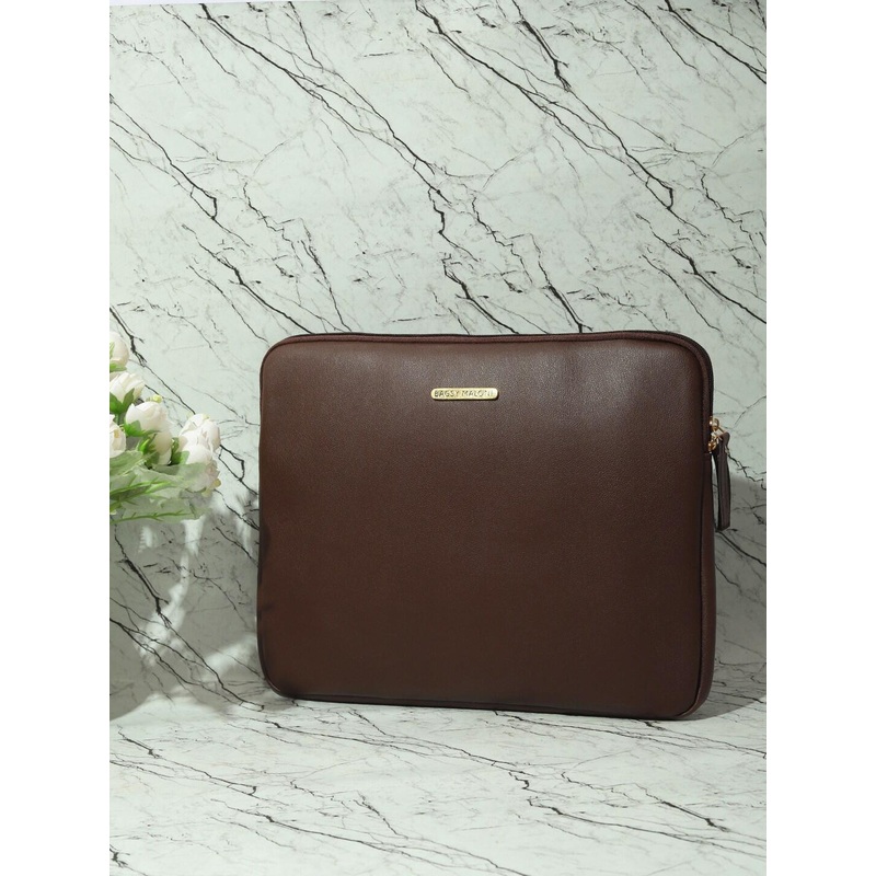 Bagsy Malone Textured Vegan Leather Laptop Sleeve