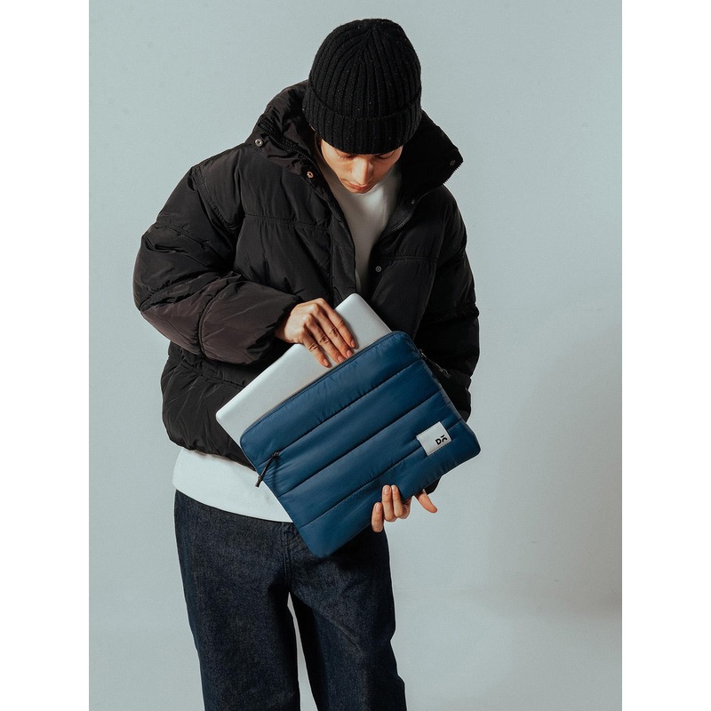 DailyObjects Unisex Space Blue Stria Laptop Sleeve – Medium