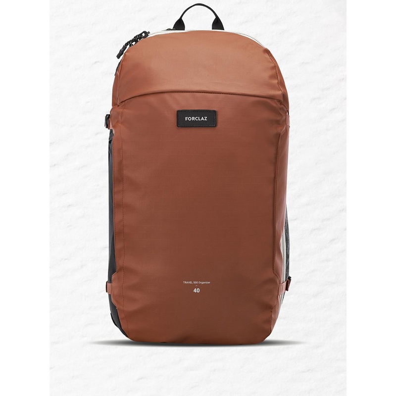 Decathlon FORCLAZ Unisex Orange Multi-Compartment Organizer 40L Travel Backpack