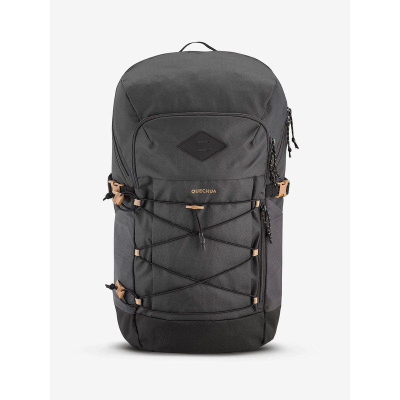 Decathlon Quechua Black 20L Hiking Backpack Padded Shoulder Straps