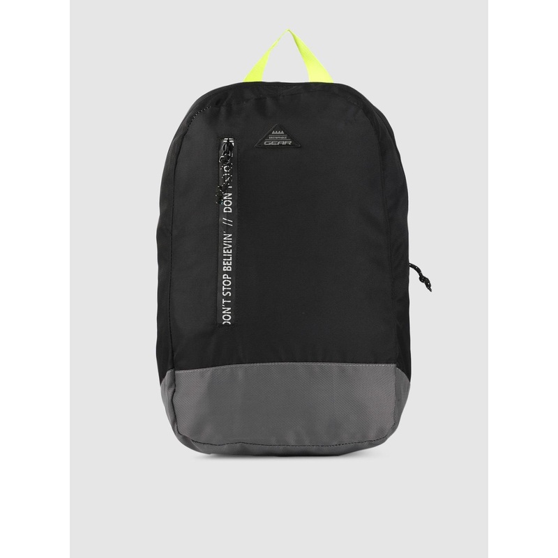 Gear Unisex Black & Grey Colourblocked Superior Backpack
