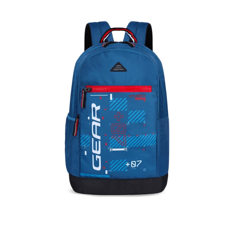 Gear Unisex Blue & White Brand Logo Backpack