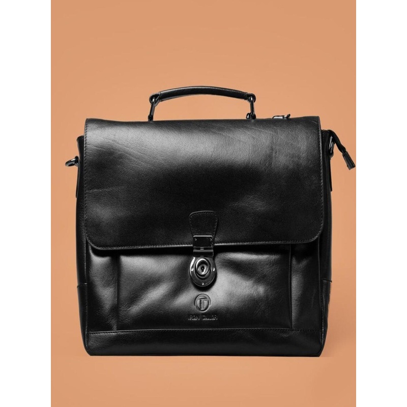 IRON TAILOR Unisex Laissez Faire Leather Laptop Bag
